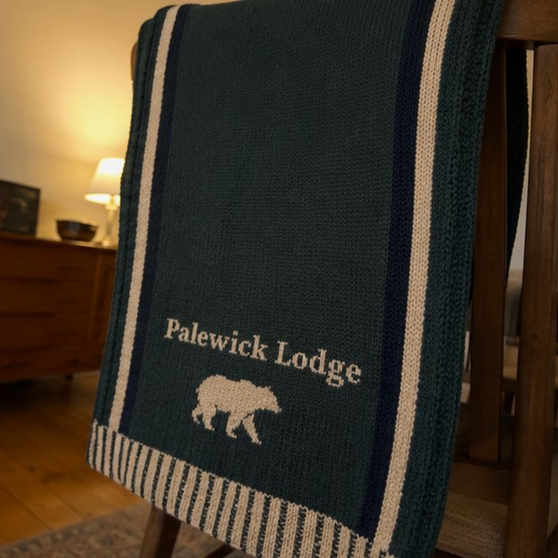 Scarves with logo — customer photo