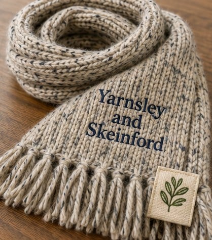 Winter Knit Scarves with custom branding